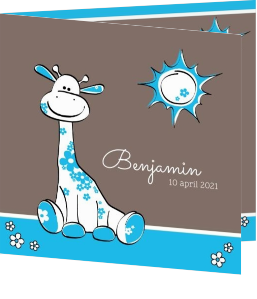 Illustratief -  Blauwe giraffe 114099BA
