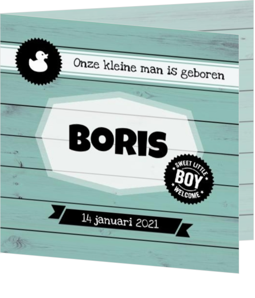 Boris - Kleine man geboren!