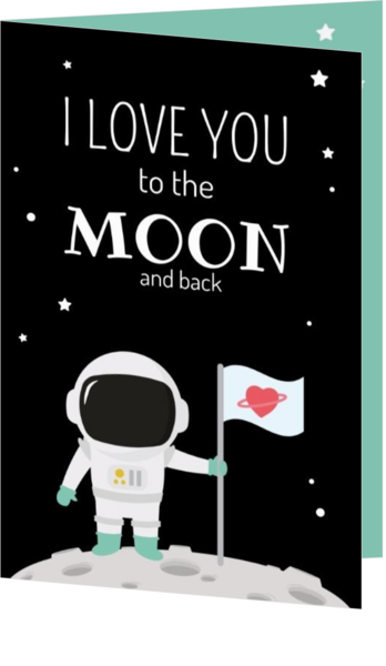 Tendance -  Carte de voeux - To the moon and back AVA6006F