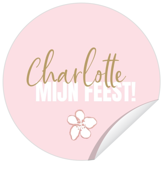 Communie Sticker Charlotte - Pink Blossom