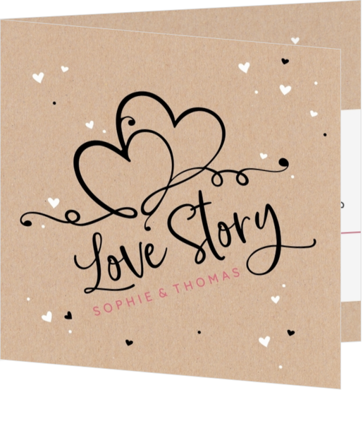 Huwelijkskaart - Love Story