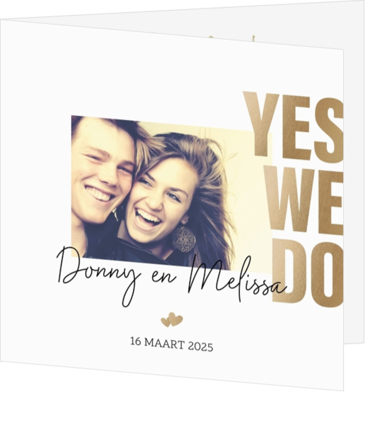 Huwelijkskaart - YES WE DO