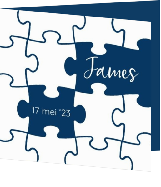 Geboortekaartje James - Puzzel