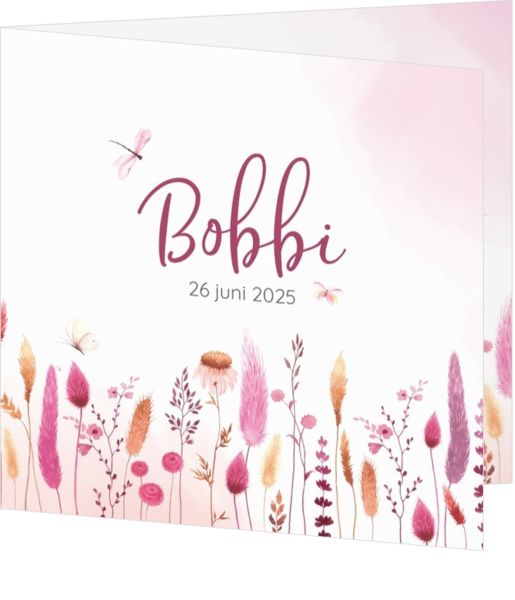 Geboortekaartjes Roze -  211012-00