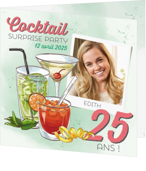 Invitation - Cocktails colorés