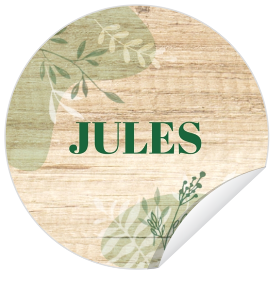 Communie Sticker Jules - Takjes op hout