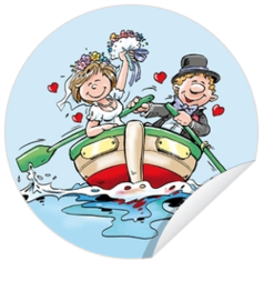 Sticker -  Huwelijksbootje 1270131