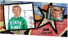 Stoer -  Graffity fotokaart in felle kleuren 154216BA