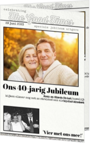 Jubileum - kaart Uitnodiging - Celebrating the good times 186034NL