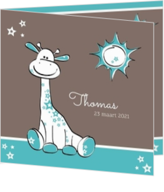 Neutraal -  Turquoise giraffe 114098BA