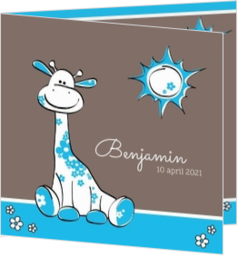 Illustratief - kaart Blauwe giraffe 114099BA
