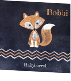 Babyborrel - kaart Lief vosje 11406610