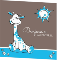 Babyborrel -  Blauwe giraffe 11409910