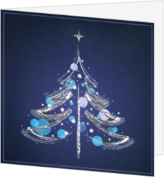 Kerst- en Nieuwjaarskaarten - Kerstkaart - Glimmende kerstboom 133919CDNL