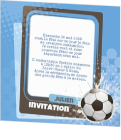 Invitations - carte football - invitation 154602BFA