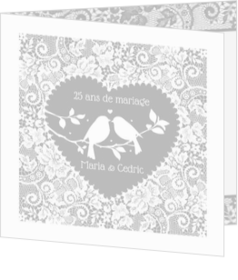 Romantique - carte Invitation - Love birds 186003FR