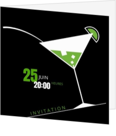 Fête - carte Invitation - Cocktail 186006FR