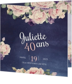 Jubilée - carte Invitation - Splendeur florale d'un grand romantisme 186010FR