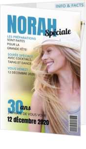 Invitations - carte Invitation - Votre propre magazine! 186025FR