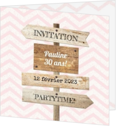 Invitations - carte Invitation - Où se déroule la fête? 186026FR