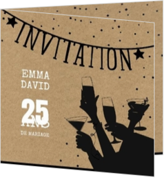 Fête - carte Invitation - Une invitation à trinquer 186032FR