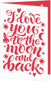 LOVE - Carte de voeux - To the moon and back AVA6009F