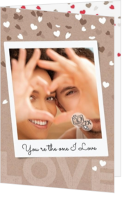 LOVE - Carte de voeux - Confetti Polaroid AVA6011F