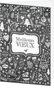 Cartes de Noël et Nouvel An -  Carte de voeux - Doodle de Noël 138001BF