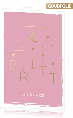 Geboortekaartjes Roze - kaart 211036-00